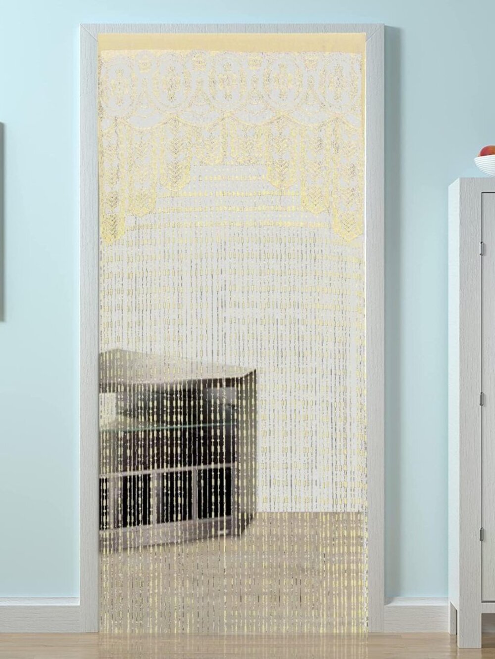 Sheer Lace Door String Macrame Curtain For Room Divider 35"W × 79"L